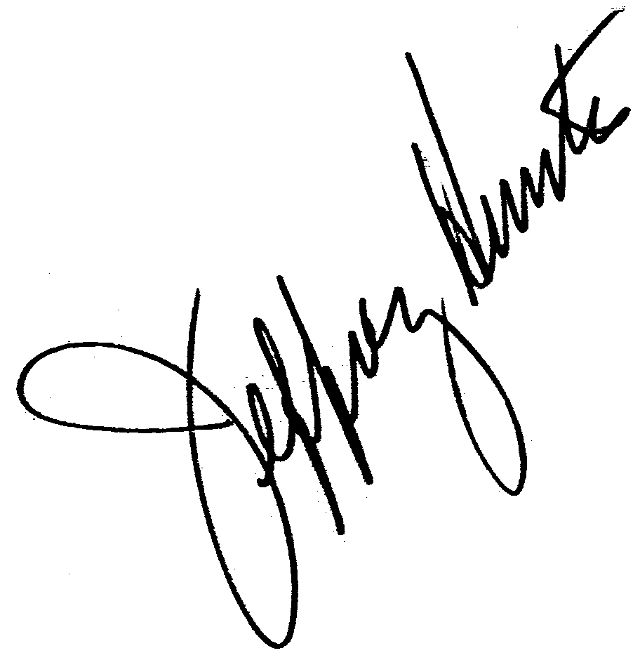Jeffrey Hunter autograph facsimile