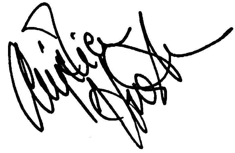 Anjelica Huston autograph facsimile