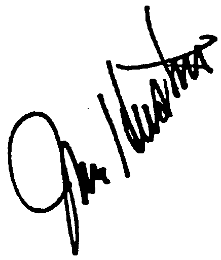 John Huston autograph facsimile