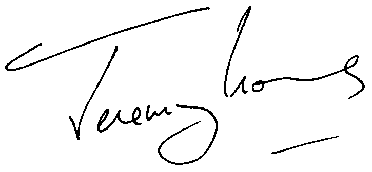 Jeremy Irons autograph facsimile