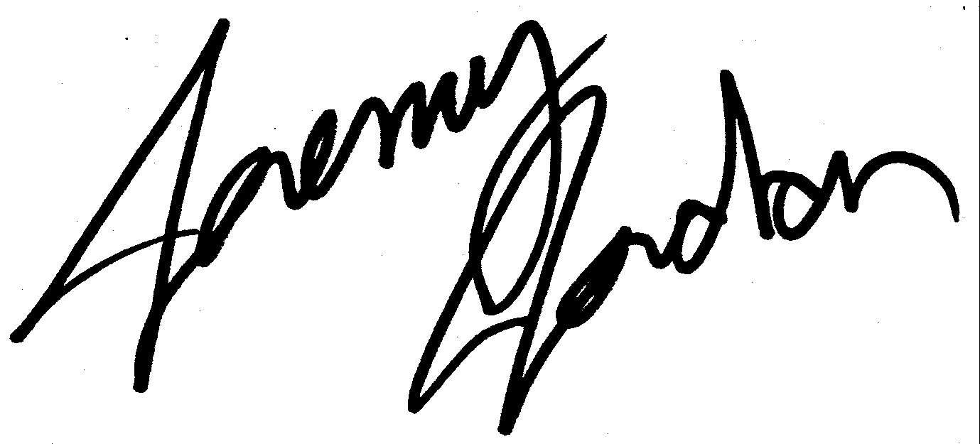 Jeremy Jackson autograph facsimile