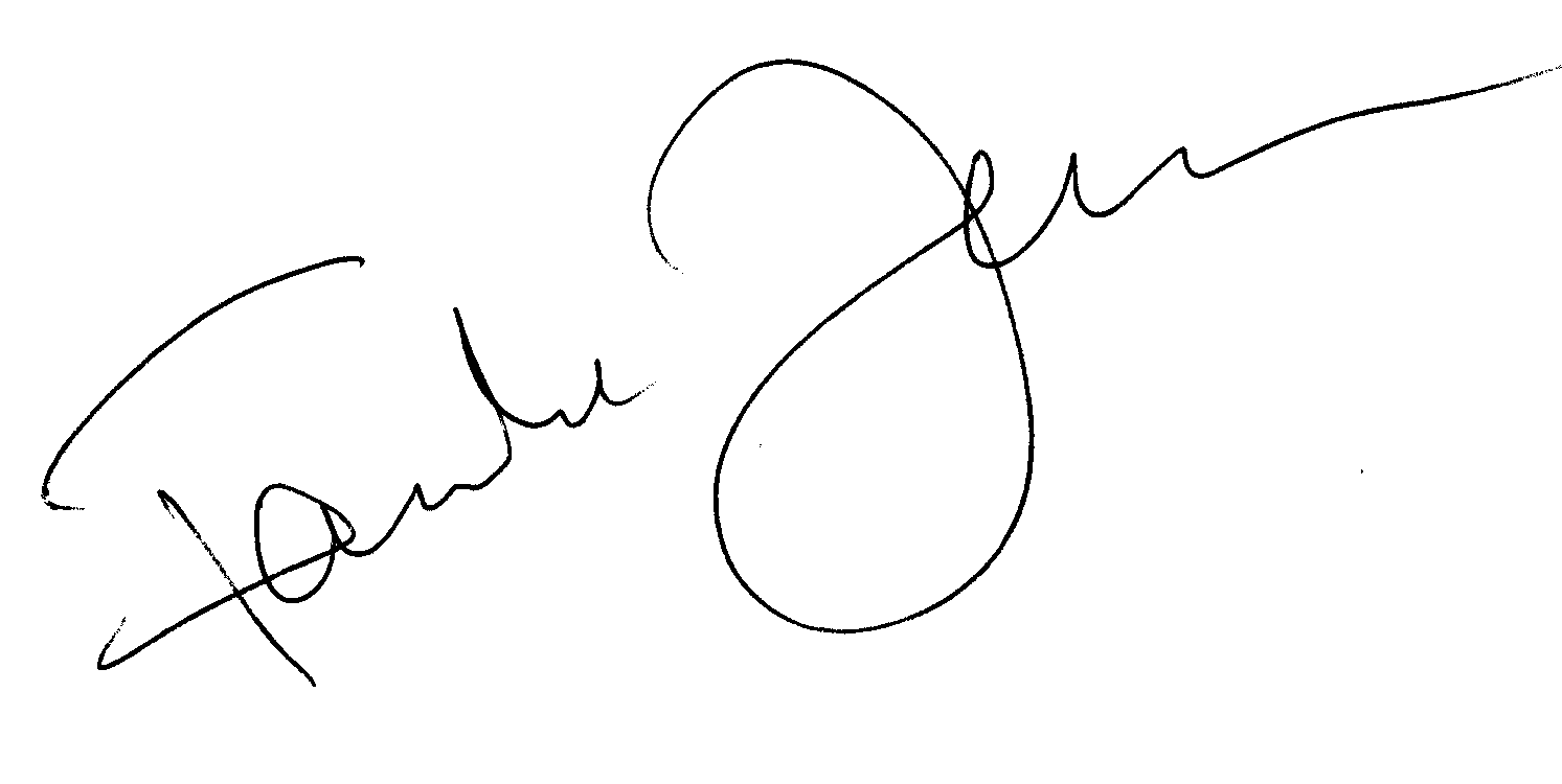 Famke Janssen autograph facsimile