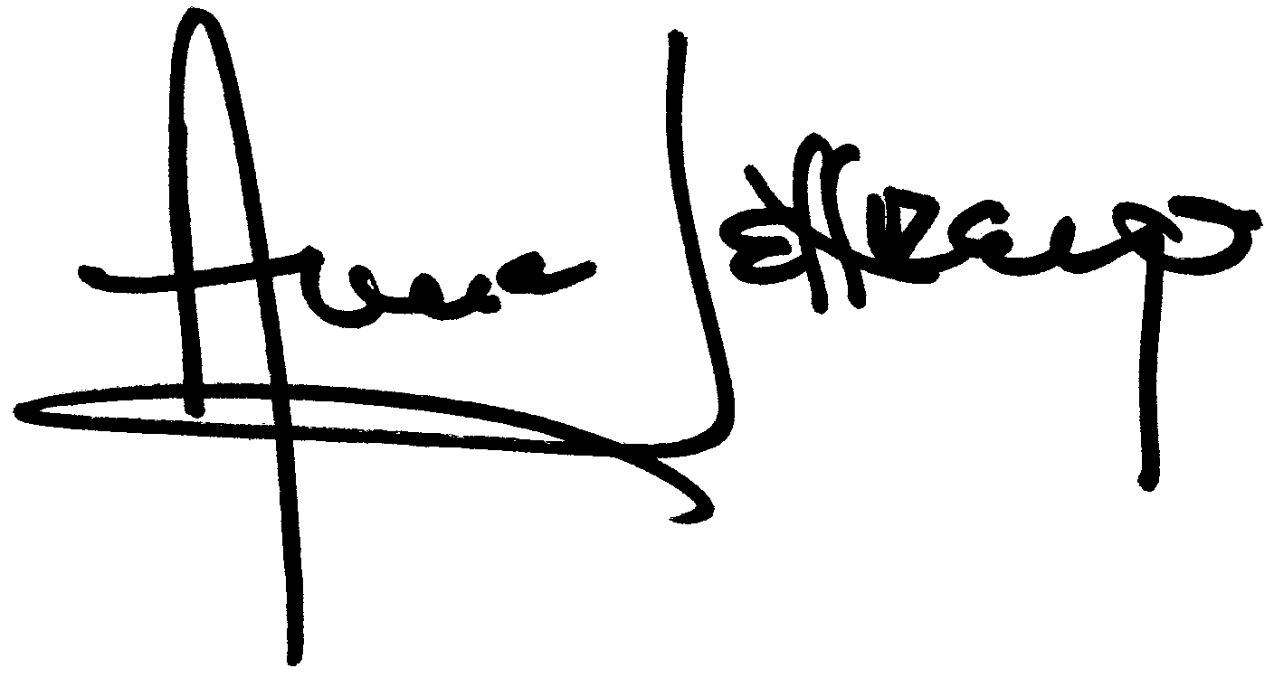 Anne Jeffreys autograph facsimile