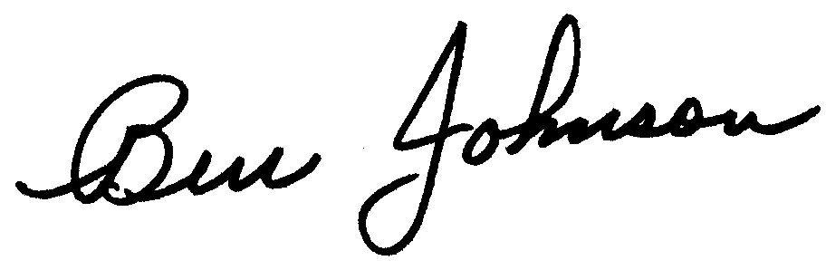 Ben Johnson autograph facsimile