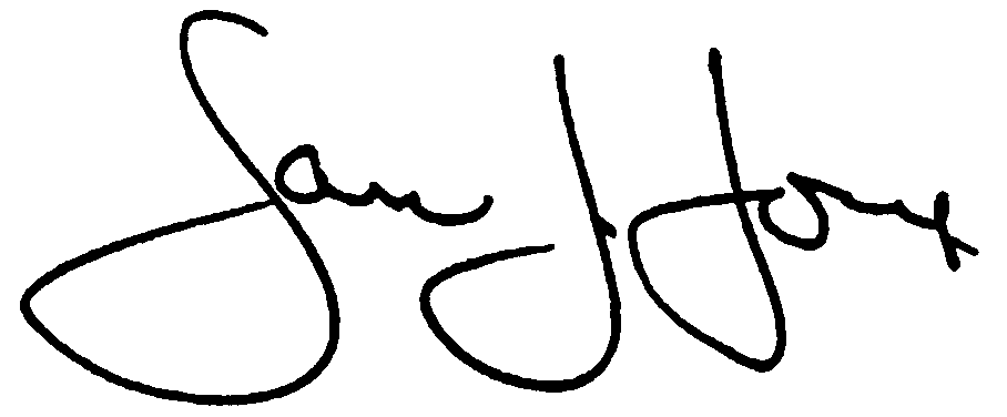 Sam J. Jones autograph facsimile
