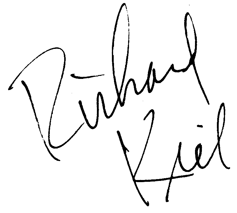 Richard Kiel autograph facsimile
