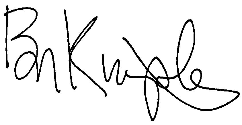 Ben Kingsley autograph facsimile