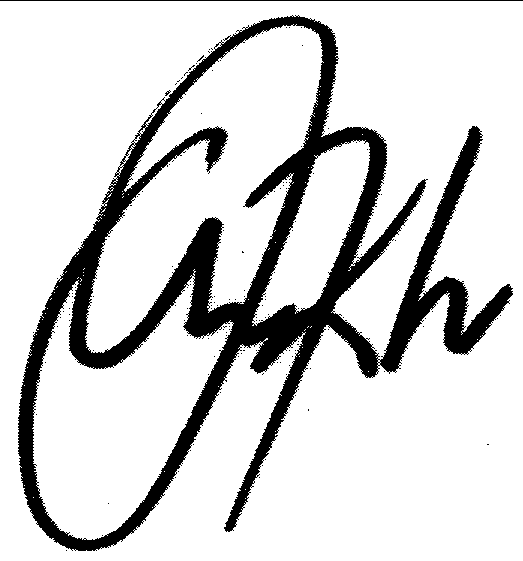 Christopher Knight autograph facsimile