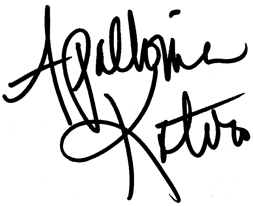 Apollonia Kotero autograph facsimile