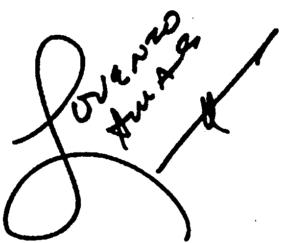 Lorenzo Lamas autograph facsimile