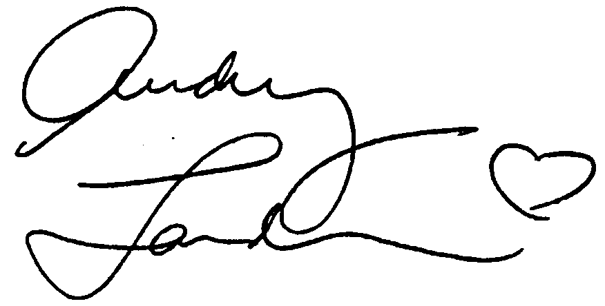 Audrey Landers autograph facsimile