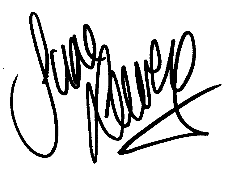 Jane Leeves autograph facsimile