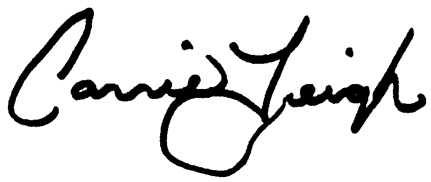 Carrie Leigh autograph facsimile