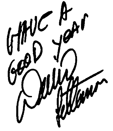 David Letterman autograph facsimile
