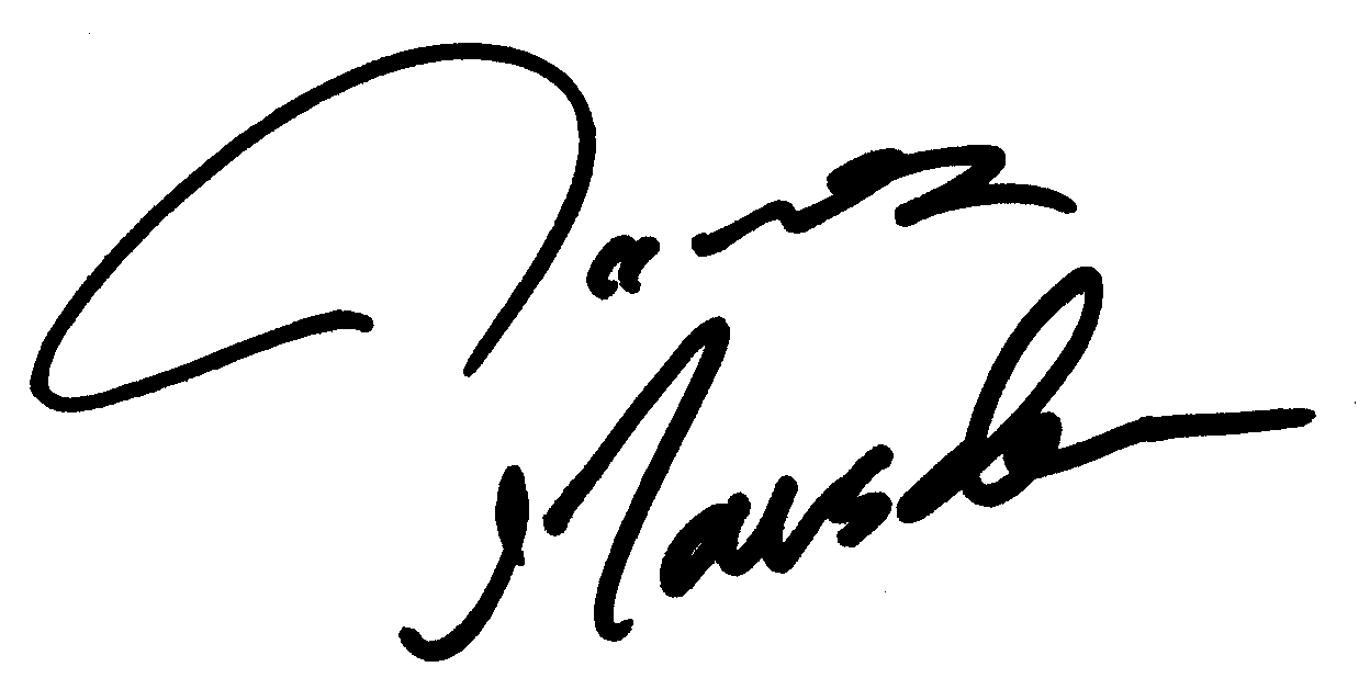 James Marsden autograph facsimile