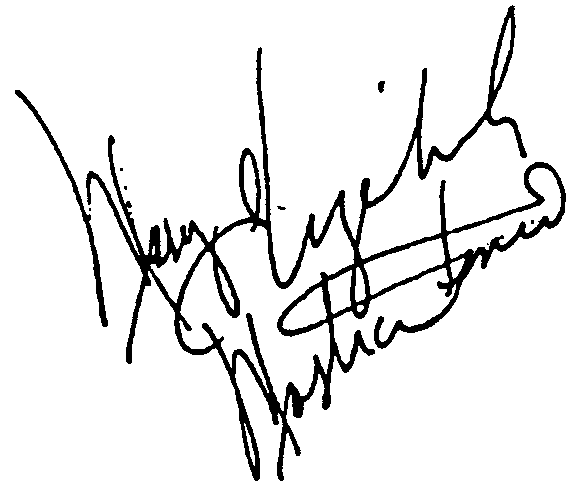 Mary Elizabeth Mastrantonio autograph facsimile