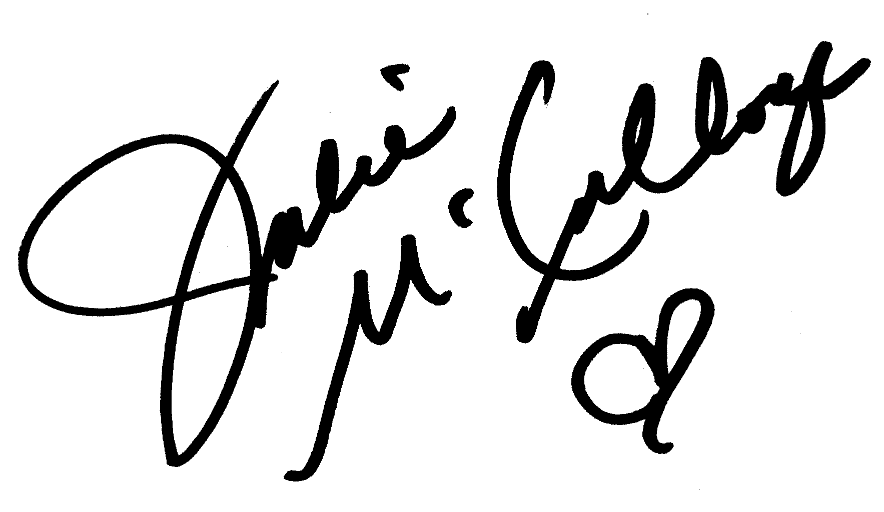 Julie McCullough autograph facsimile