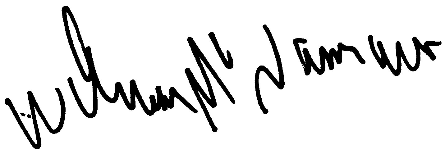 William McNamara autograph facsimile