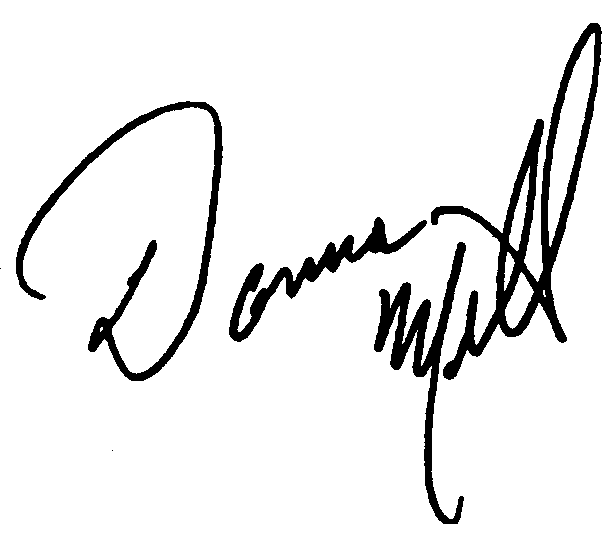 Donna Mills autograph facsimile
