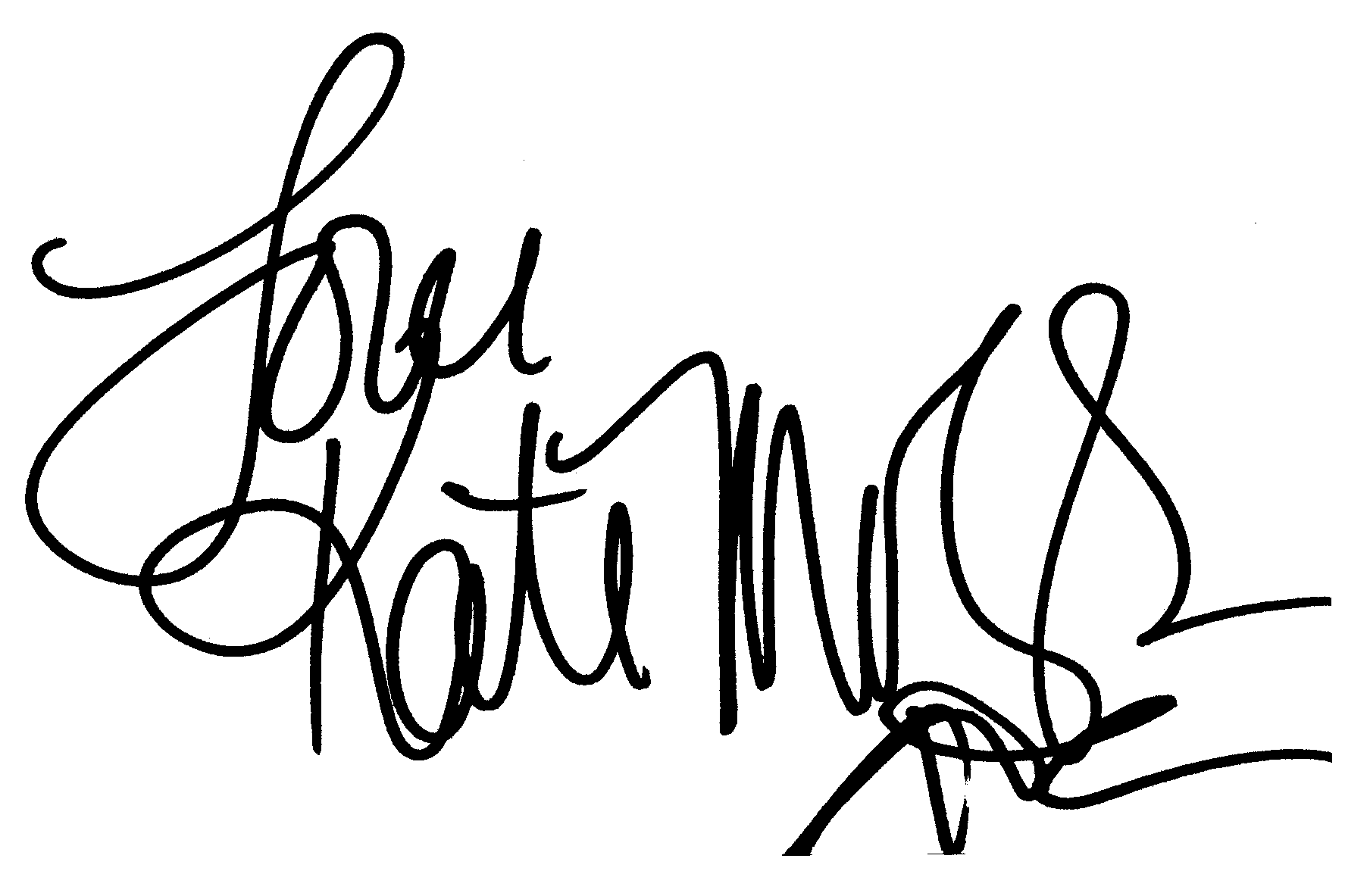 Kate Moss autograph facsimile