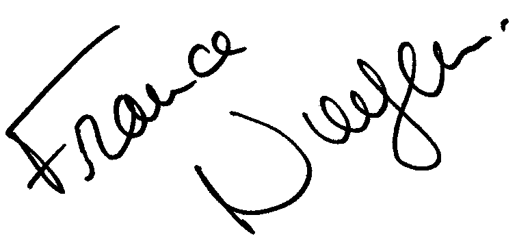 France Nuyen autograph facsimile