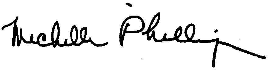 Michelle Phillips autograph facsimile