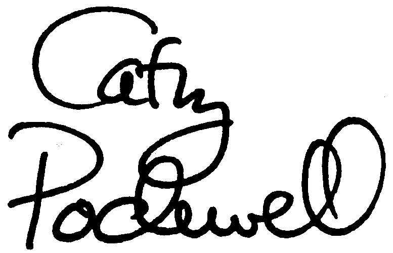 Cathy Podewell autograph facsimile