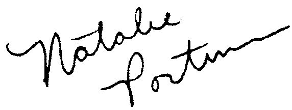 Natalie Portman autograph facsimile