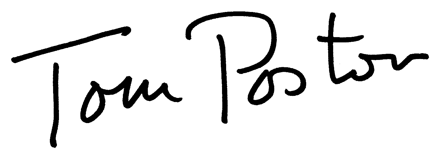 Tom Poston autograph facsimile