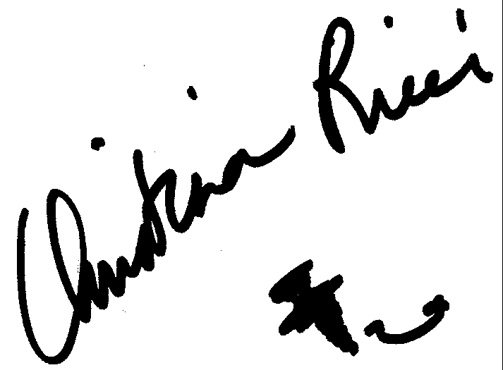 Christina Ricci autograph facsimile