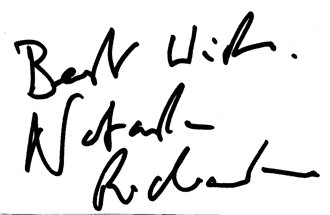 Natasha Richardson autograph facsimile