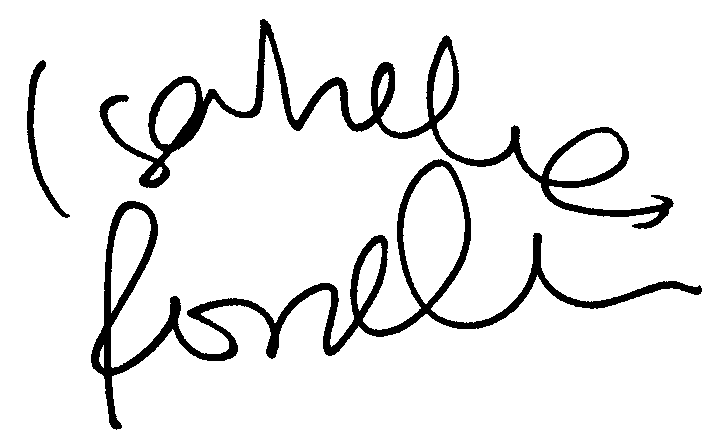 Isabella Rossellini autograph facsimile