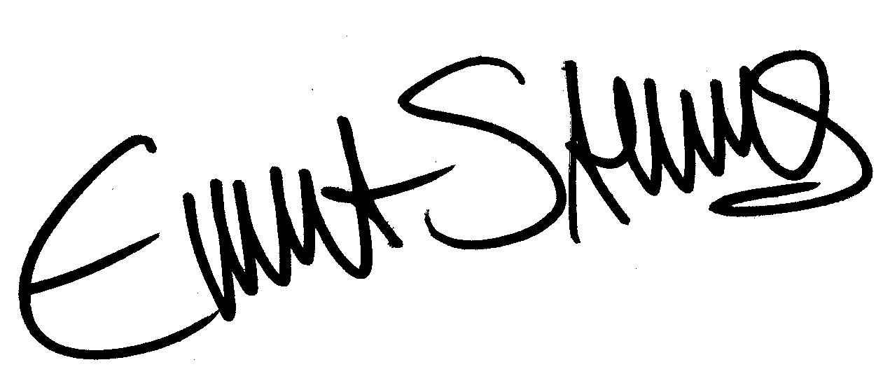 Emma Samms autograph facsimile