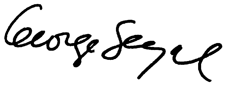 George Segal autograph facsimile