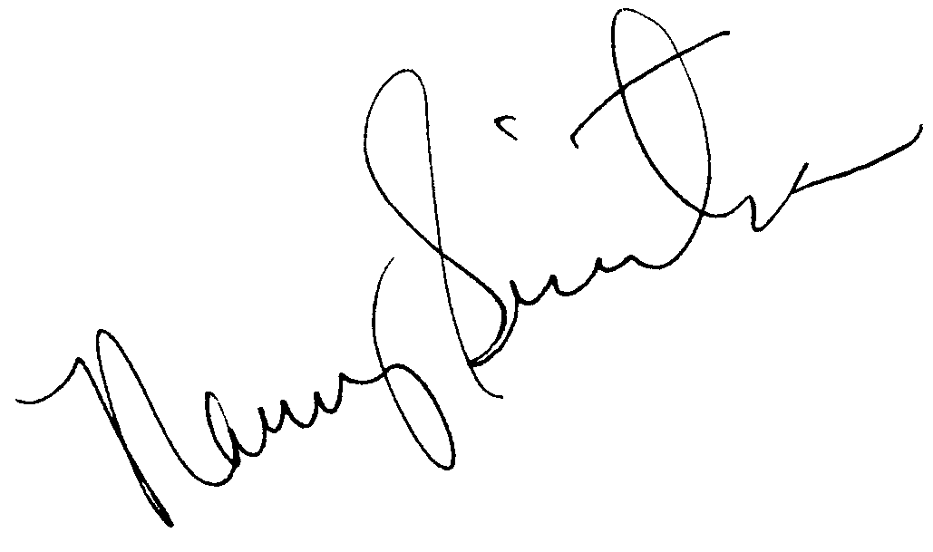 Nancy Sinatra autograph facsimile