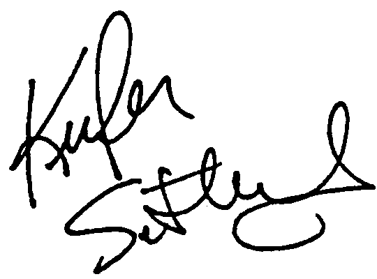 Kiefer Sutherland autograph facsimile