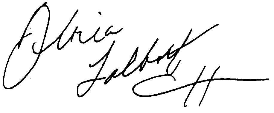 Gloria Talbot autograph facsimile