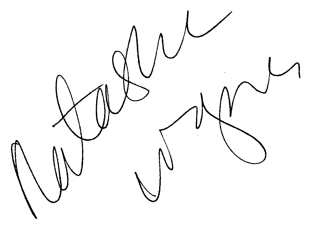 Natasha Wagner autograph facsimile