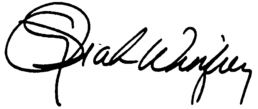 Oprah Winfrey autograph facsimile