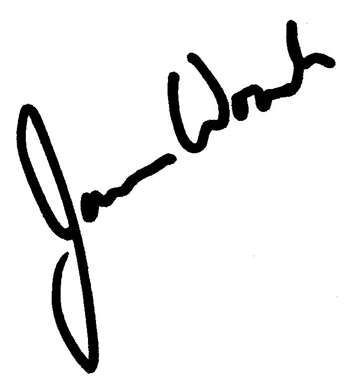 James Woods autograph facsimile