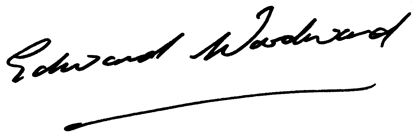 Edward Woodward autograph facsimile