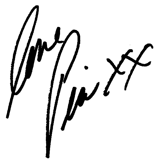 Pia Zadora autograph facsimile
