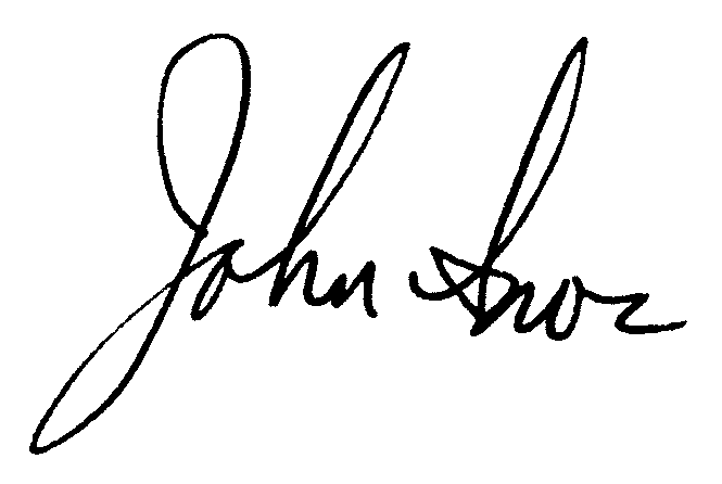 John Amos autograph facsimile