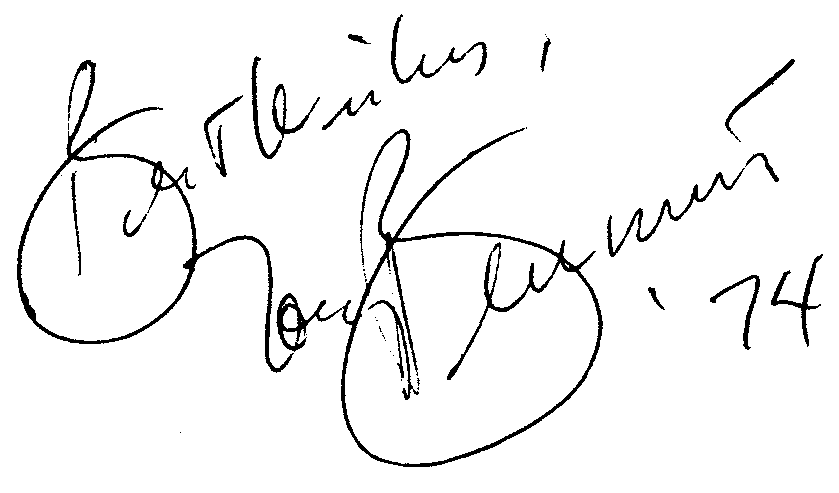 Tony Bennett autograph facsimile
