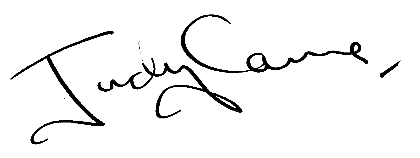 Judy Carne autograph facsimile