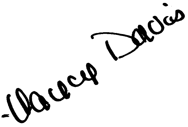 Nancy Davis autograph facsimile