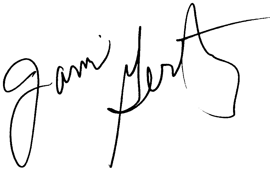 Jami Gertz autograph facsimile