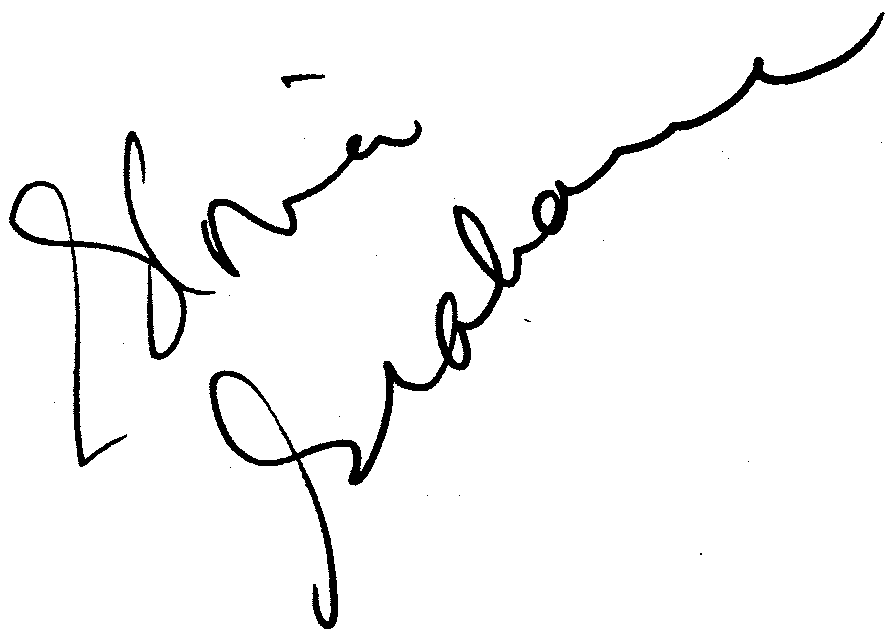 Gloria Grahame autograph facsimile