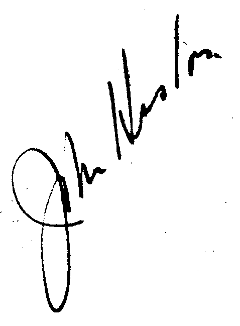 John Huston autograph facsimile
