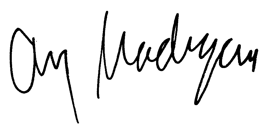 Amy Madigan autograph facsimile